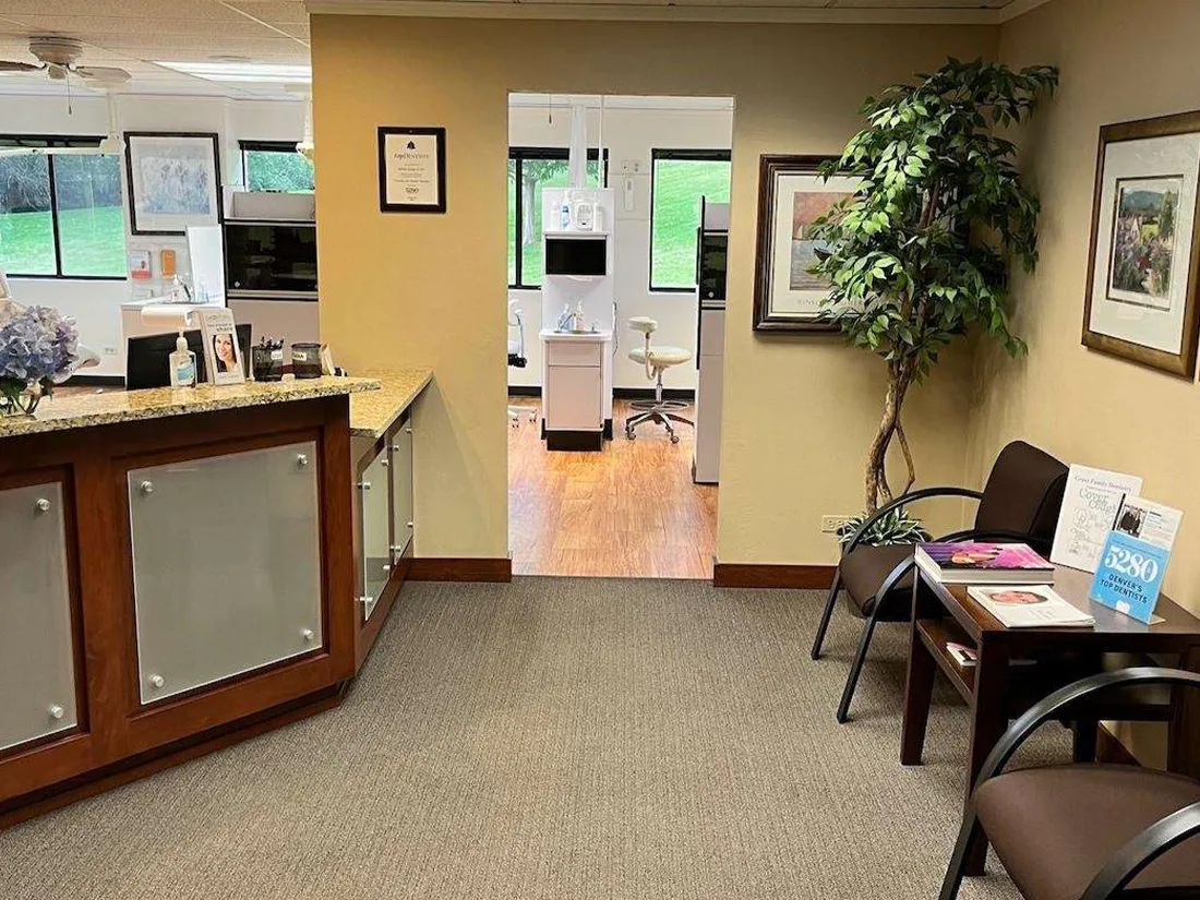 Relax in our inviting reception space before your visit.